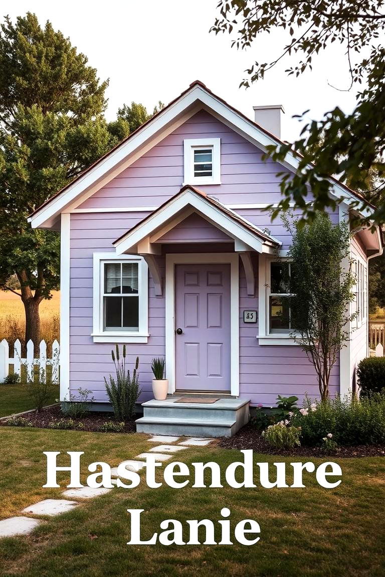 Muted Lavender and Soft White - 24 Exterior Garage Lighting Ideas