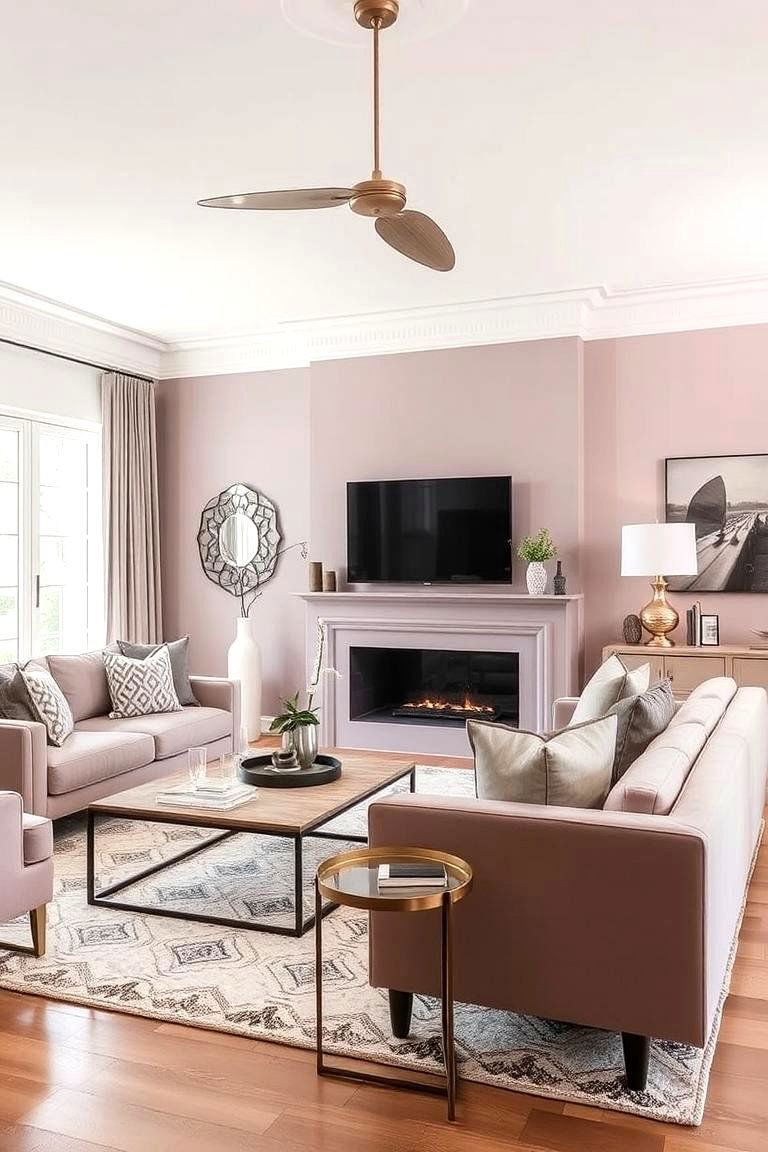 Muted Pastel Mauve Elegance - 24 Pastel Colour Ideas for Your Home