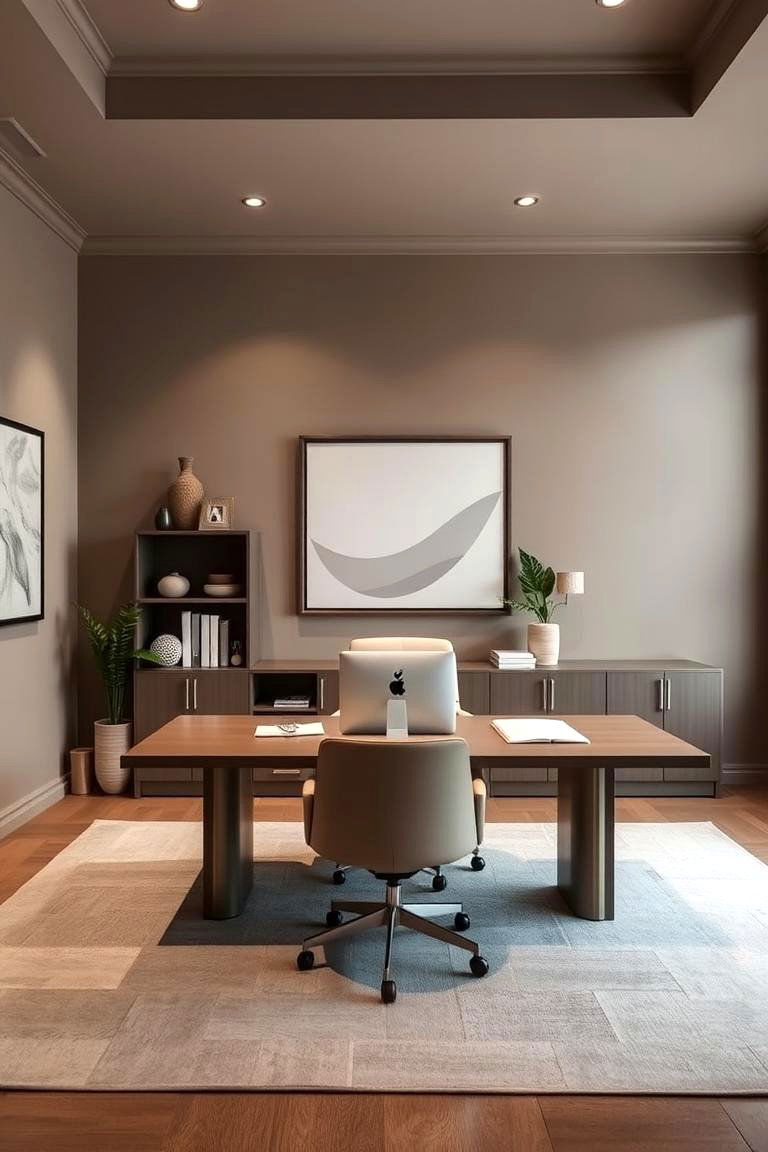 Muted Taupe - 24 Home Office Paint Colors