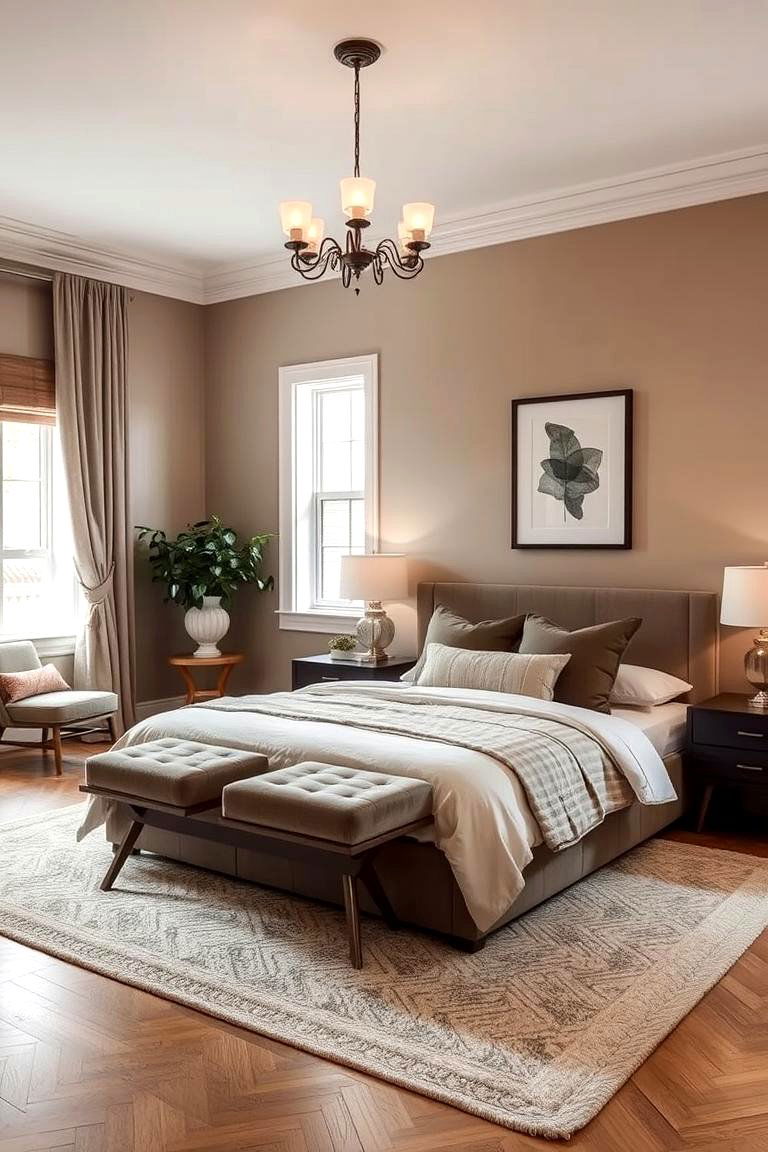 Muted Taupe Comfort - 24 Bedroom Paint Colors