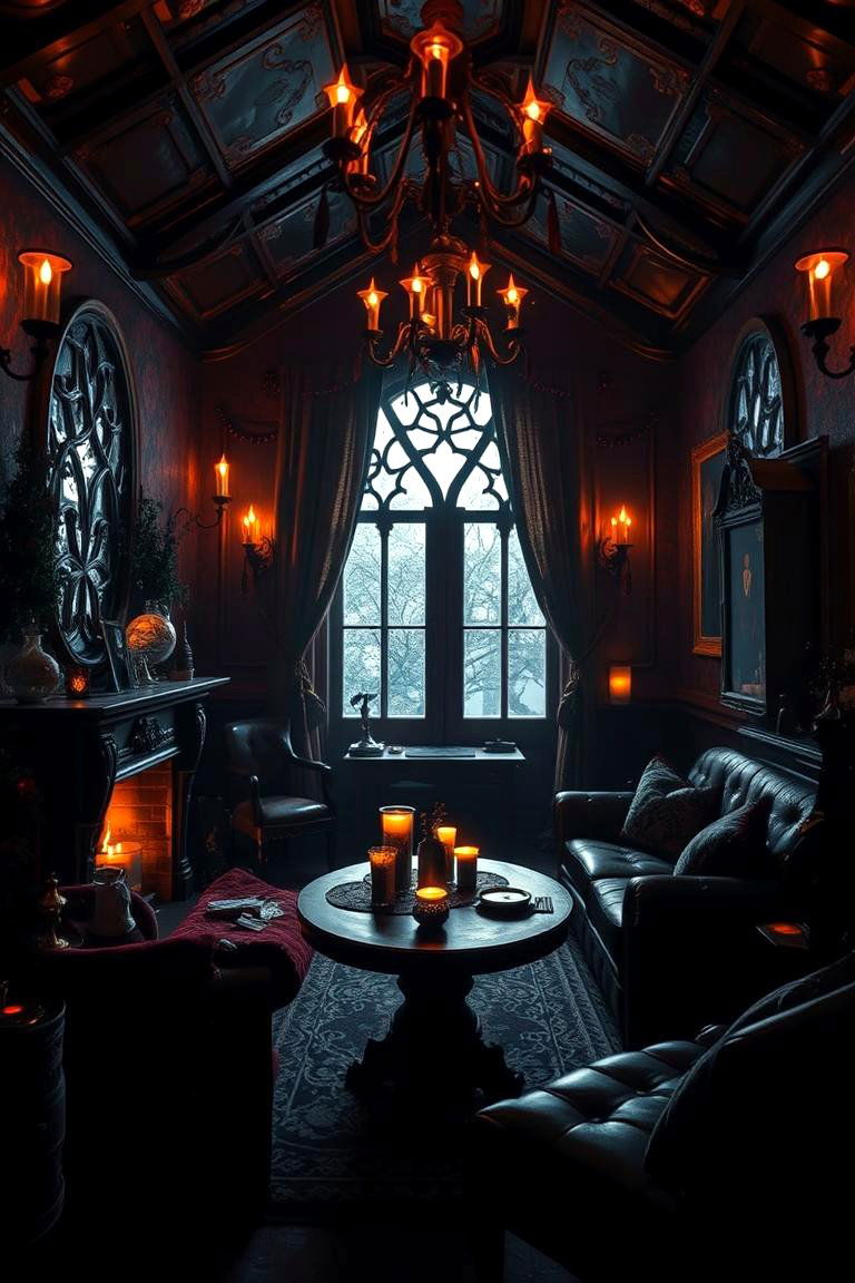 Mystical Dark Escape - 24 Dark Living Room Ideas
