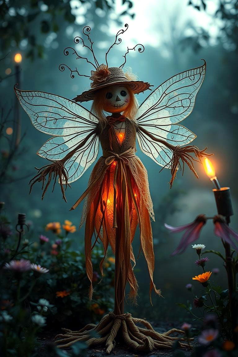 Mystical Fairy Scarecrow - 24 Garden Scarecrow Ideas
