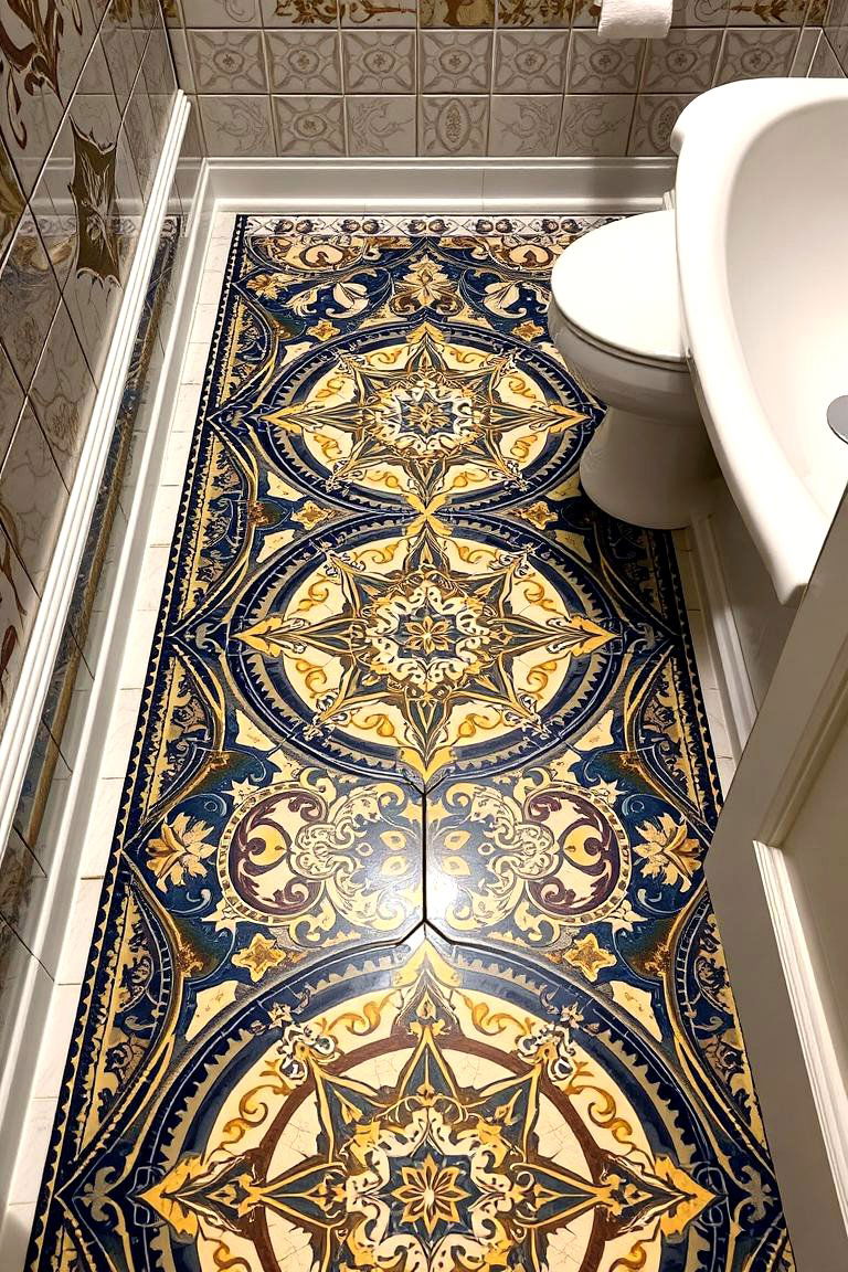 Mystical Floor Patterns - 24 Harry Potter Bathroom Ideas