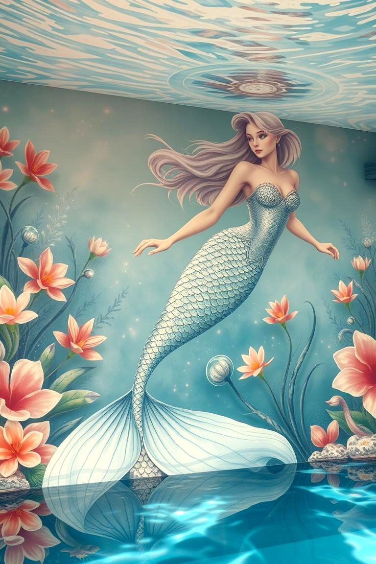 Mystical Mermaid Pool Mural - 24 Pool Murals