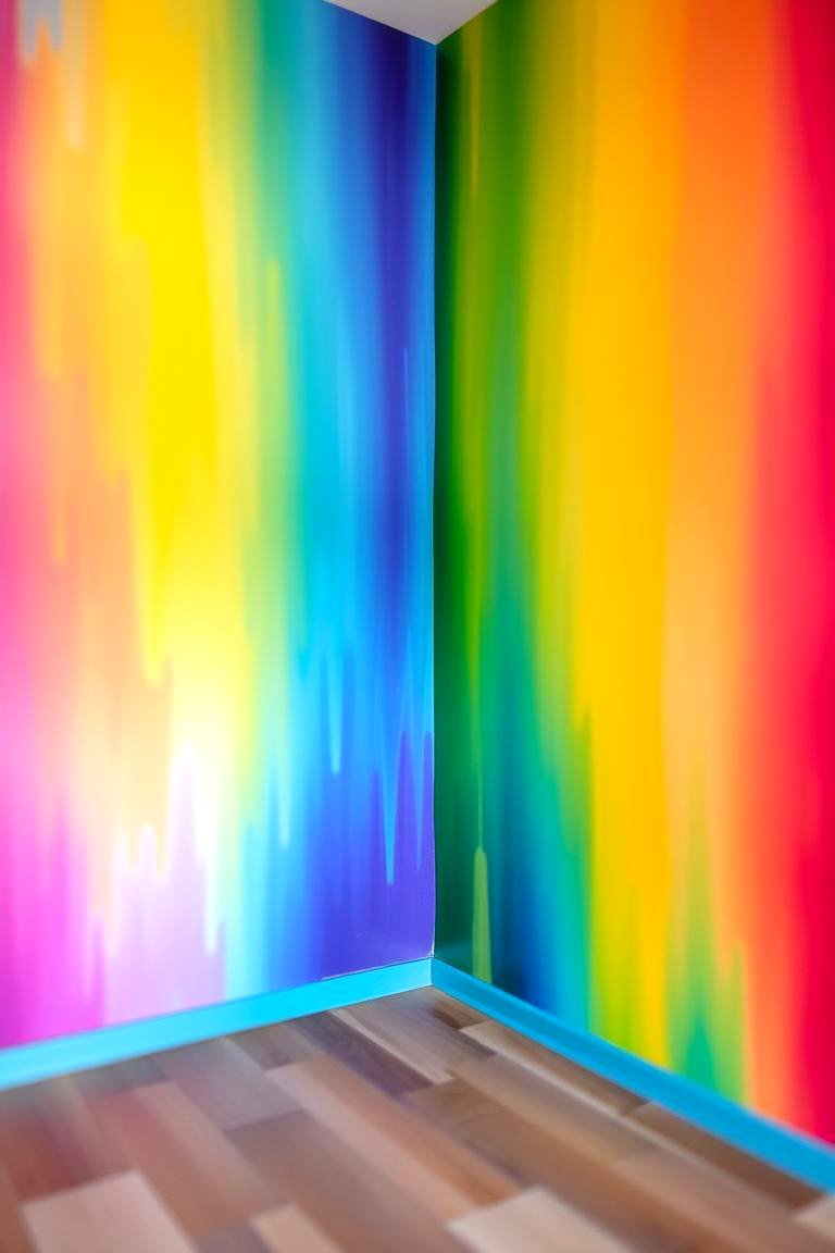 Mystical Rainbow Walls - 24 Unicorn Bedroom Ideas