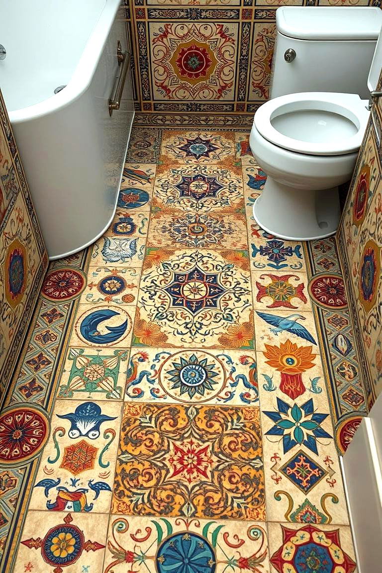 Mystical Tiles - 24 Harry Potter Bathroom Ideas