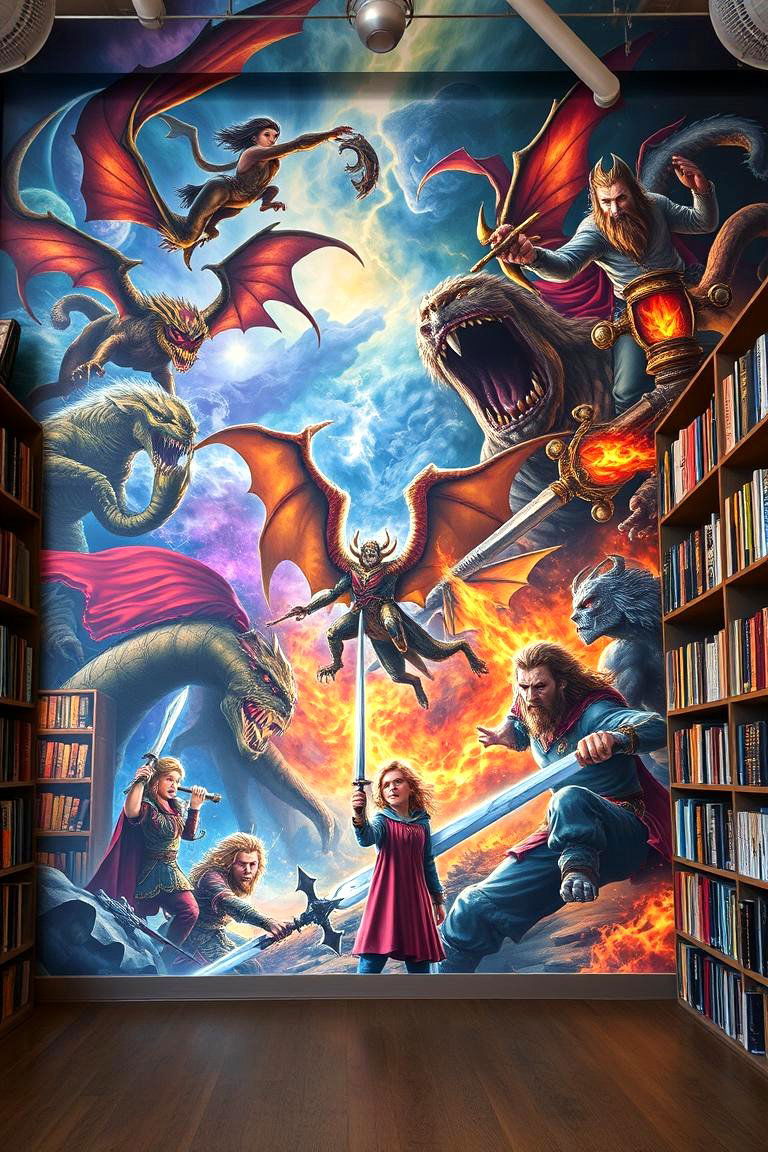 Mythical Library Murals - 24 Library Murals