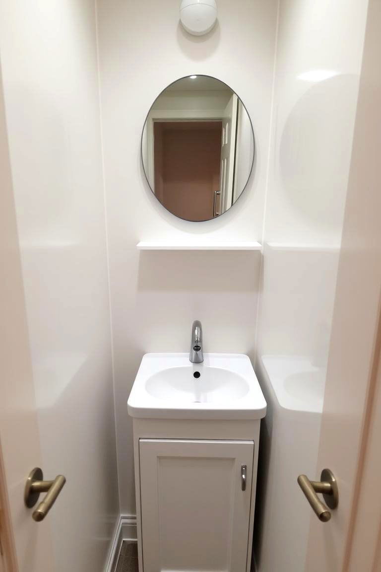 Narrow Depth Vanity for Tight Spaces - 24 Small Bathroom Vanity Ideas