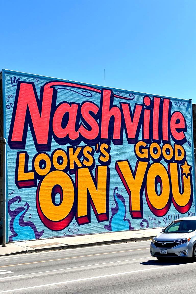 Nashville Looks Good on You Mural - 24 Nashville Murals