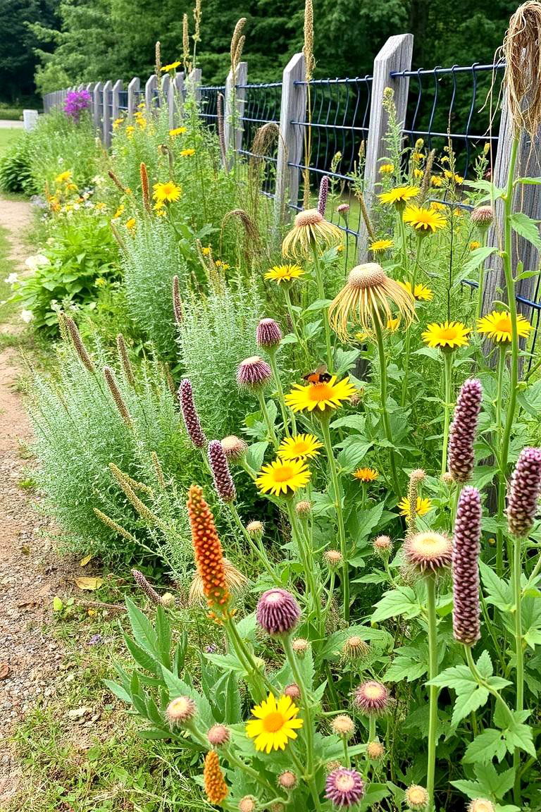 Native Plant Sanctuary - 24 Simple Fence Line Landscaping Ideas