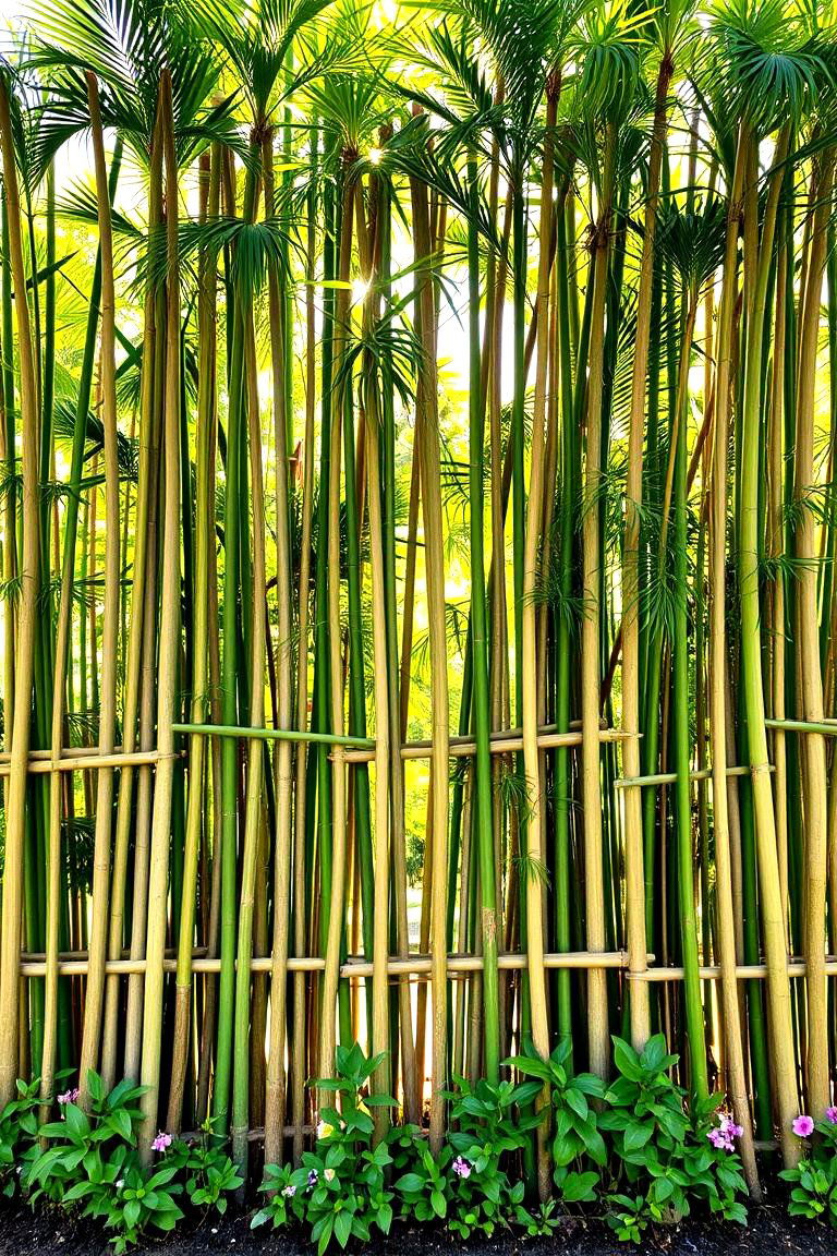 Natural Bamboo Fence - 24 Front Yard Fence Ideas