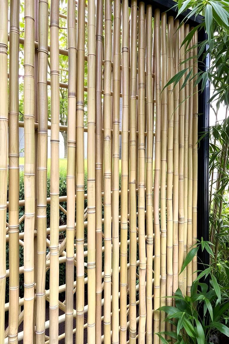 Natural Bamboo Screens - 24 Garden Wall Ideas