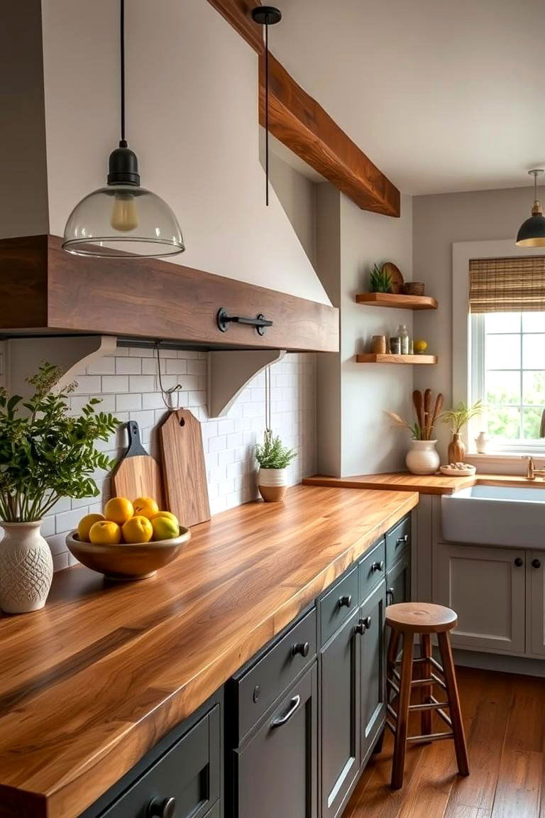 Natural Beauty Enhanced - 24 Kitchens With Butcher Block Countertops