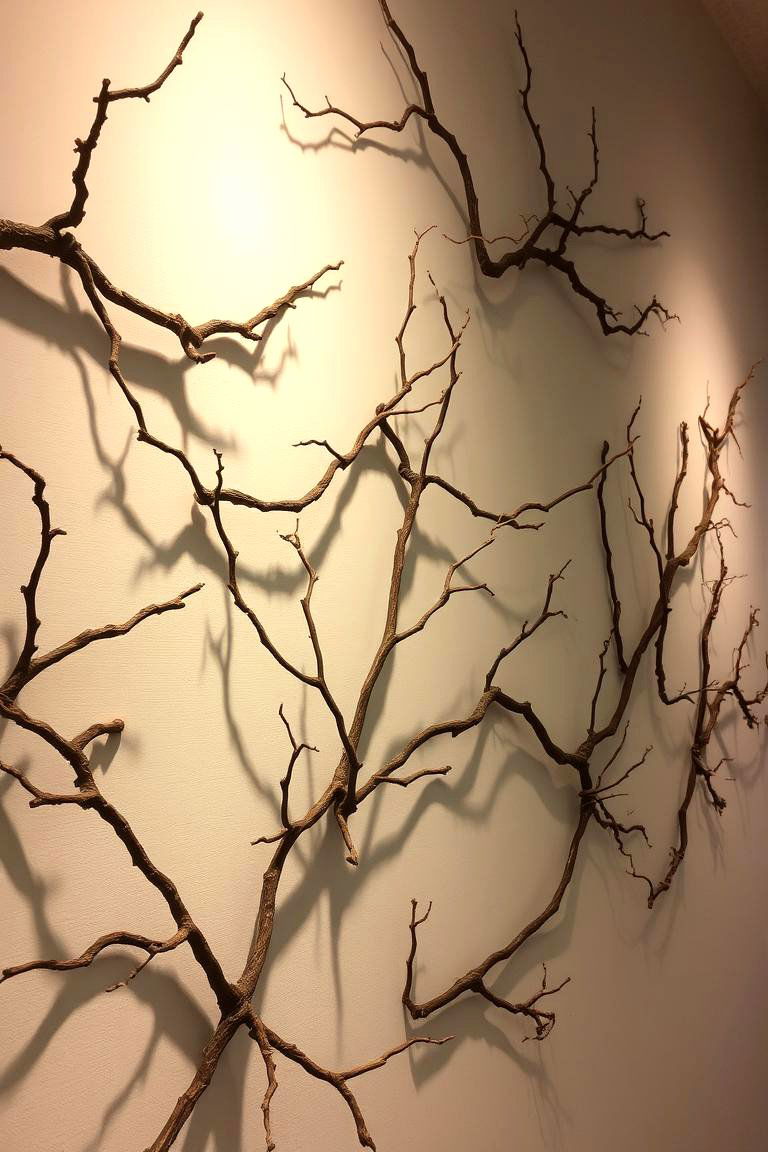 Natural Branch Accents - 24 Rustic Wall Decor Ideas