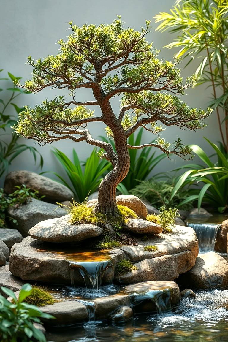 Natural Element Bonsai Oasis - 24 Bonsai Garden Ideas