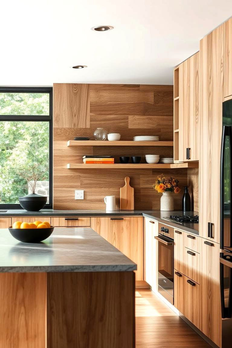 Natural Element Integration - 24 black and beige kitchen ideas