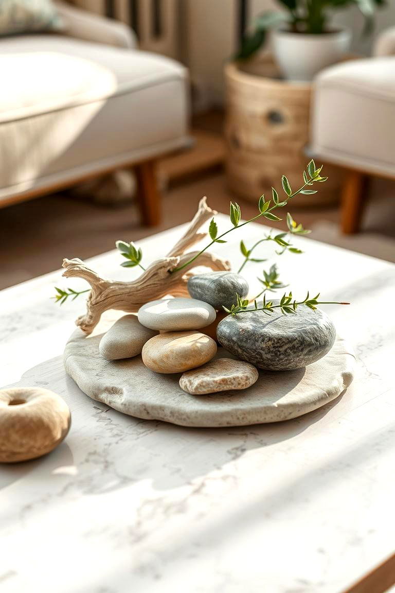 Natural Elements - 24 Coffee Table Decor Ideas