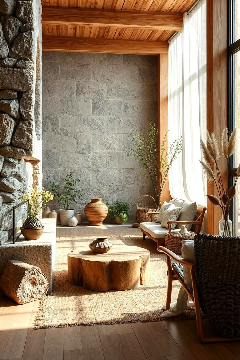 Natural Elements Fusion - 24 Cabin Bedroom Ideas