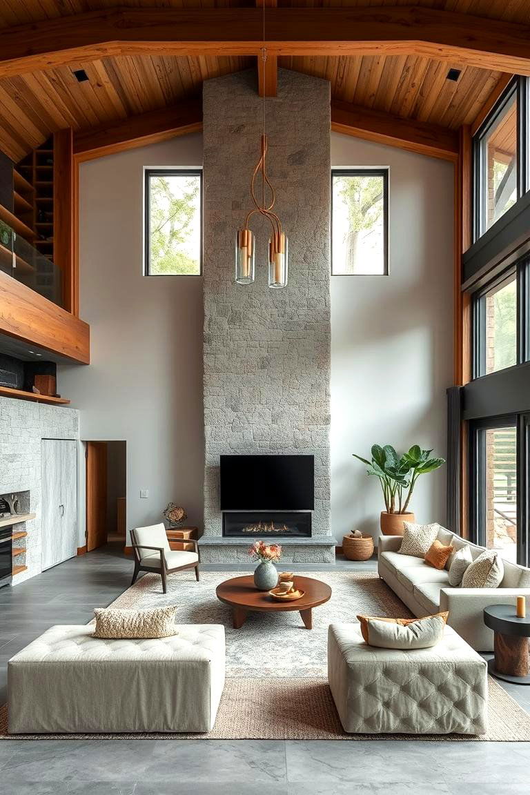 Natural Elements Integration - 24 Scandinavian Living Room Ideas