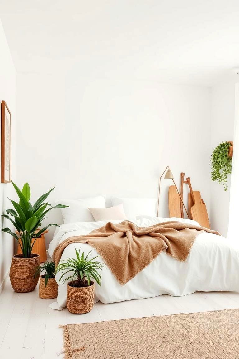 Natural Elements Integration - 24 Small White Bedroom Ideas