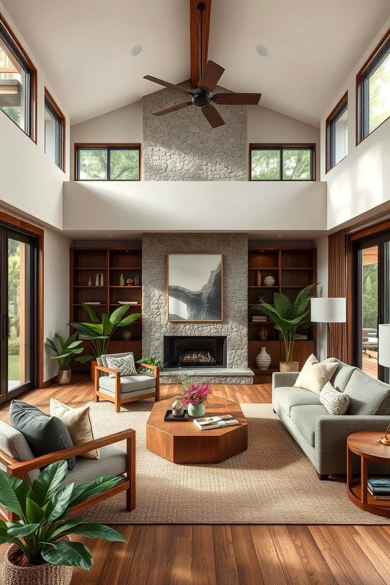 Natural Elements Integration - 24 Transitional Living Room Ideas