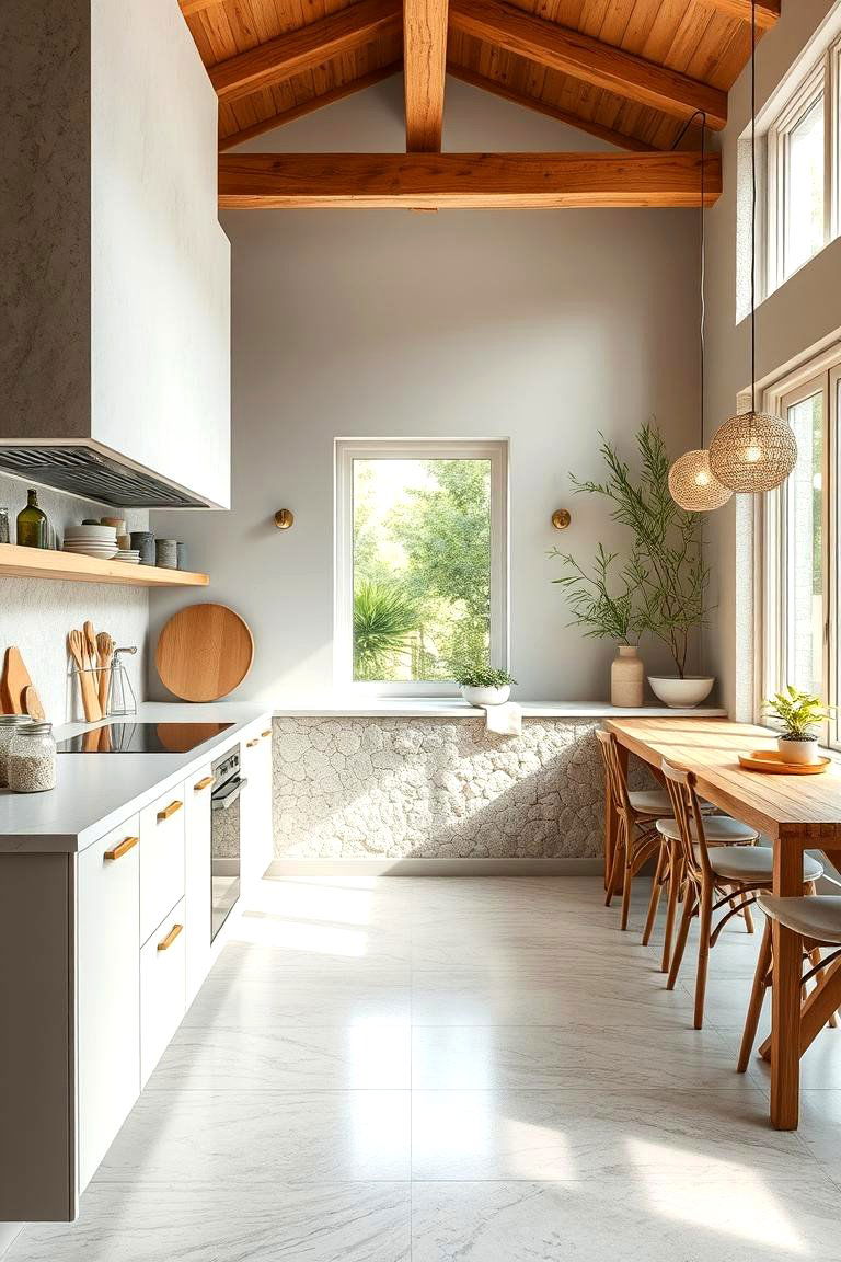 Natural Elements Integration - 24 Boho Kitchen Ideas