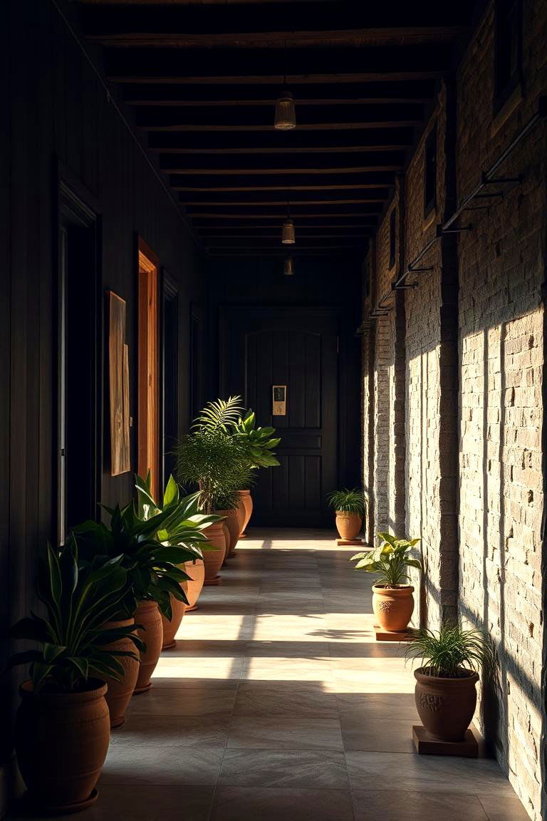Natural Elements Integration - 24 Dark Hallway Ideas