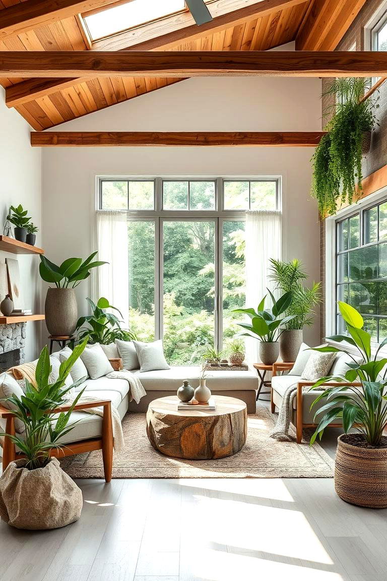Natural Elements Integration - 24 Mens Living Room Ideas