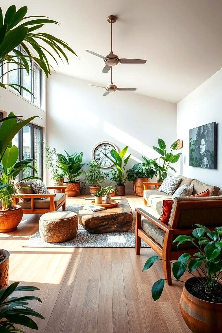 Natural Elements for a Fresh Look - 24 Modern Living Room Ideas