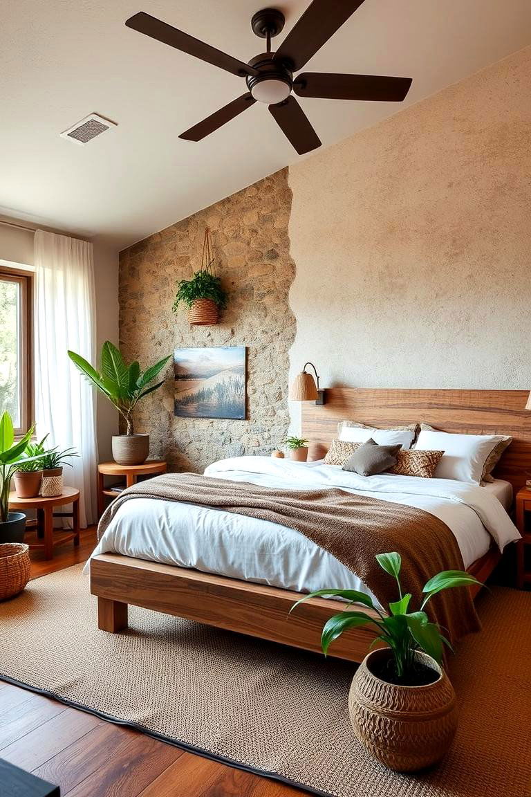 Natural Elements for a Grounded Feel - 24 Master Bedroom Ideas