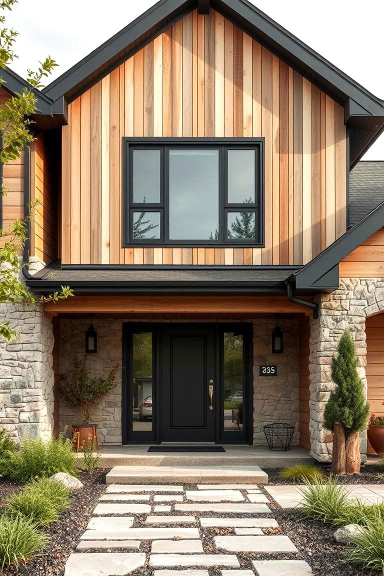 Natural Elements with Neutral Tones - 24 beige and black house exterior ideas