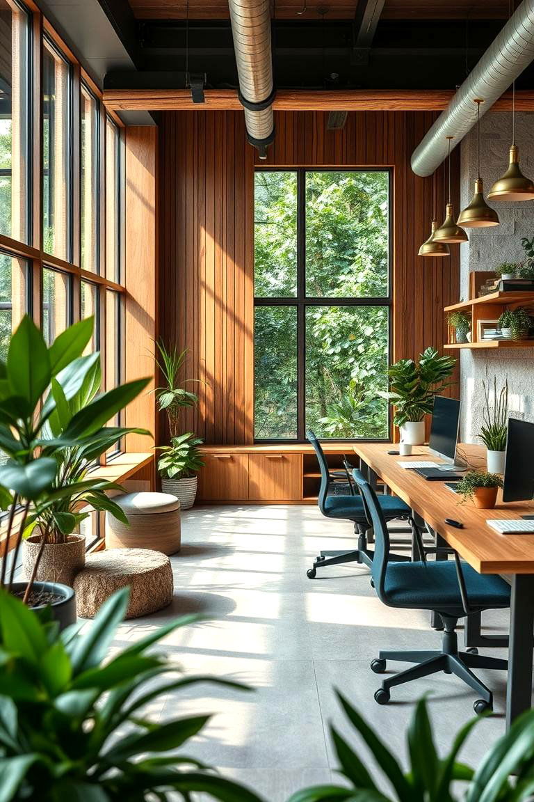 Natural Elements - 24 Bohemian Home Office Ideas