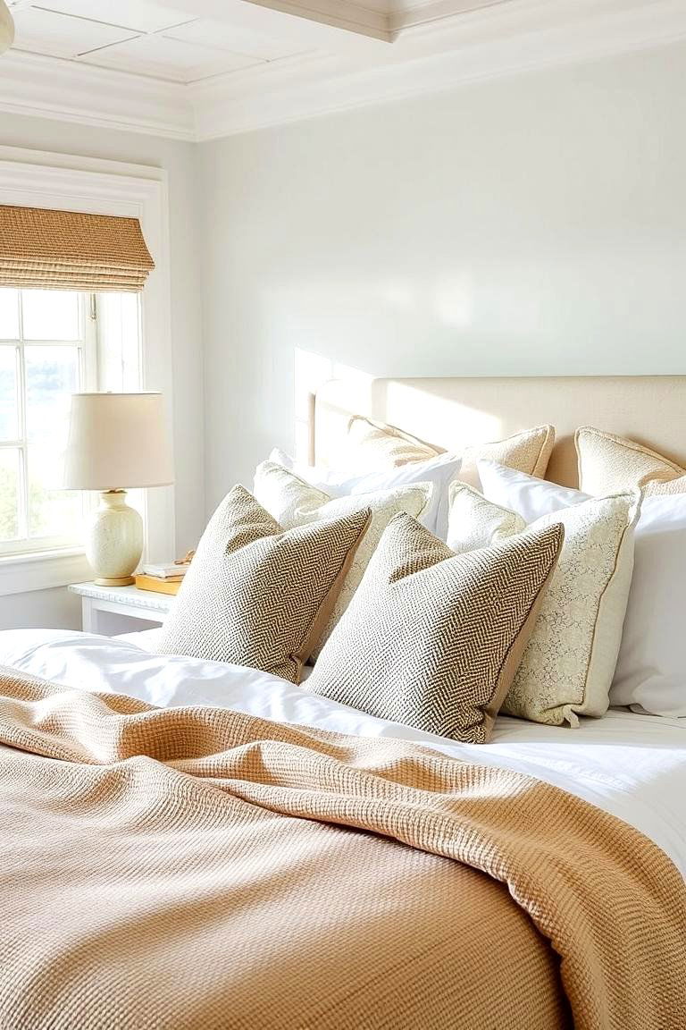 Natural Fiber Bedding - 24 Coastal Bedroom Ideas