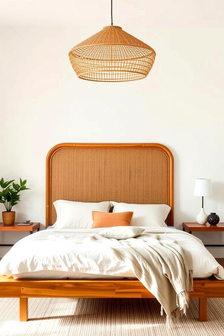 Natural Fiber Elements e.g - 24 Midcentury Modern Bedroom Decorating Ideas