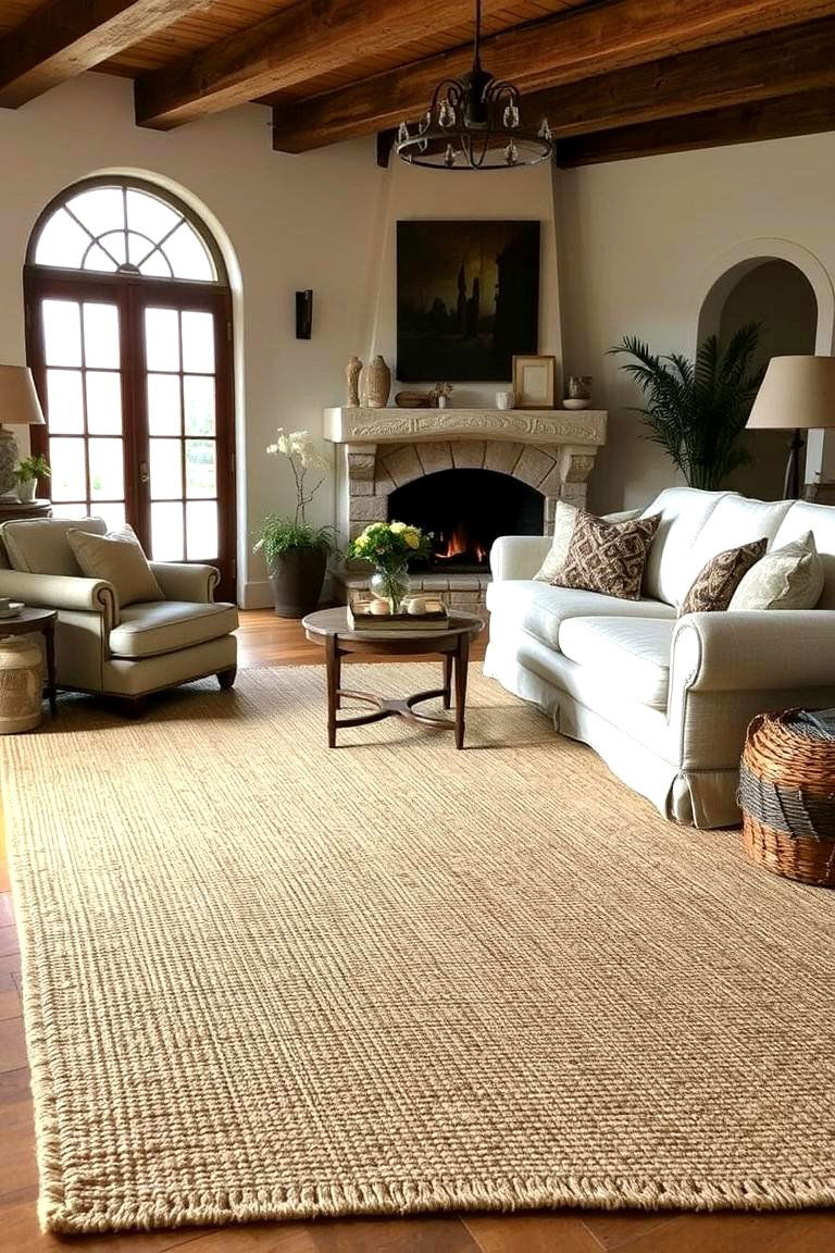 Natural Fiber Rugs - 24 Tuscan Interior Design Ideas