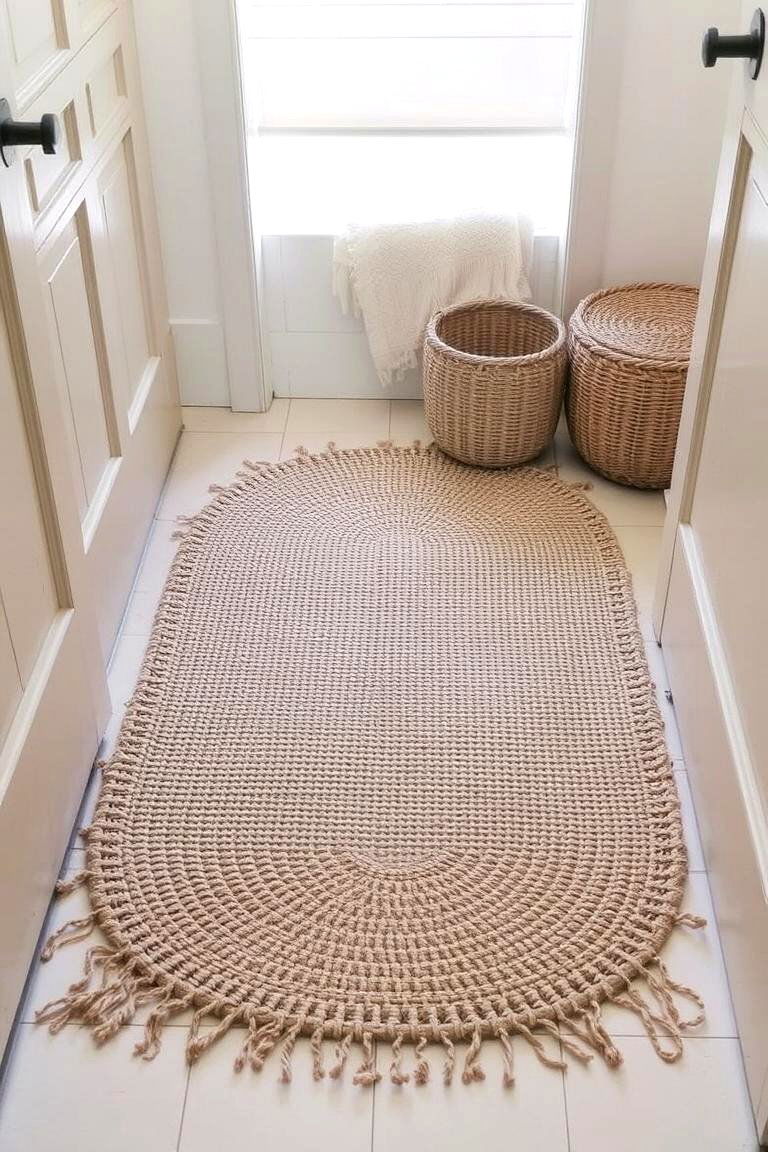 Natural Fiber Rugs - 24 Zen Bathroom Ideas