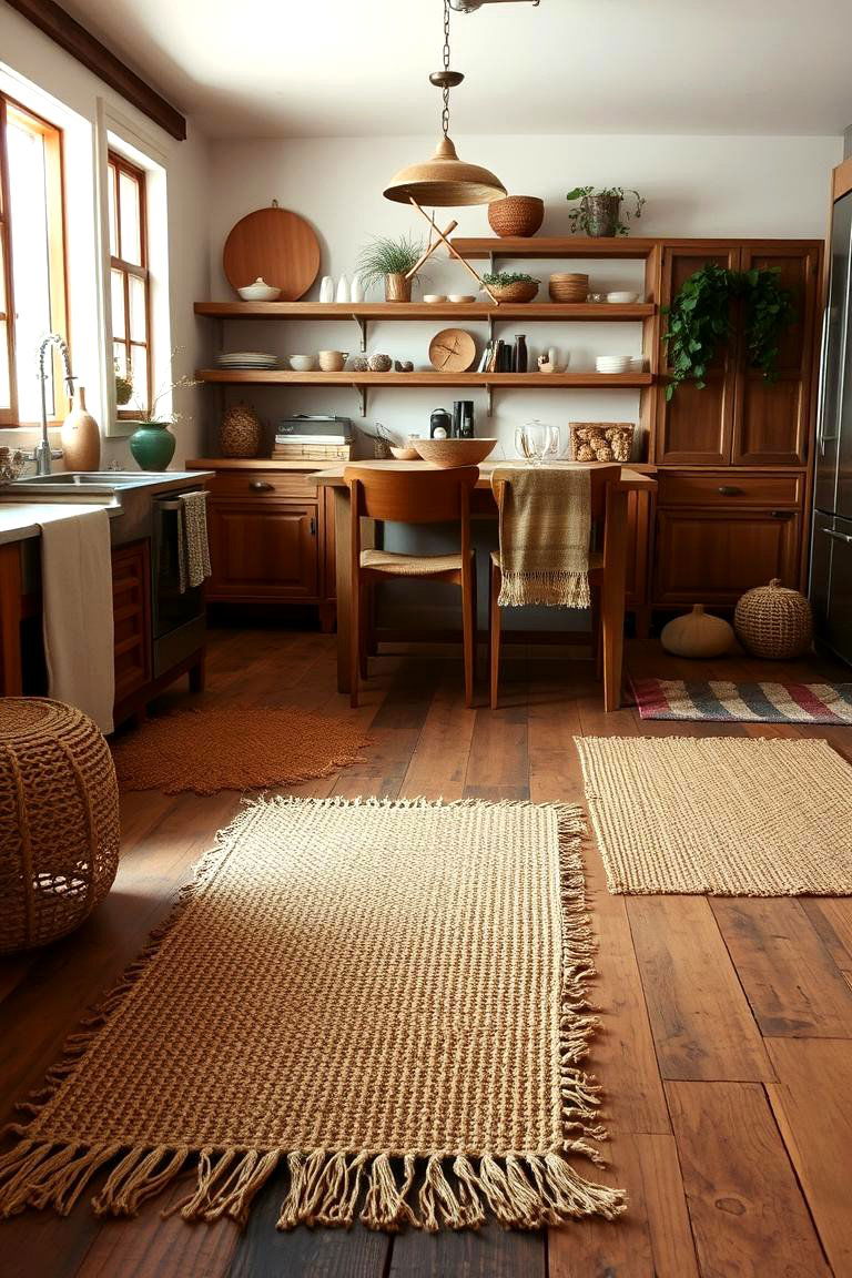 Natural Fiber Rugs - 24 Earthy Kitchen Ideas
