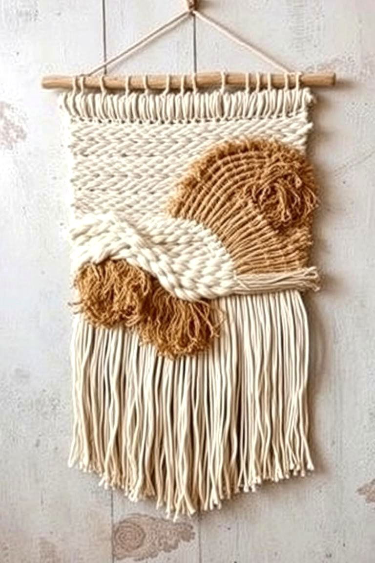 Natural Fiber Weavings - 24 Farmhouse Wall Decor Ideas