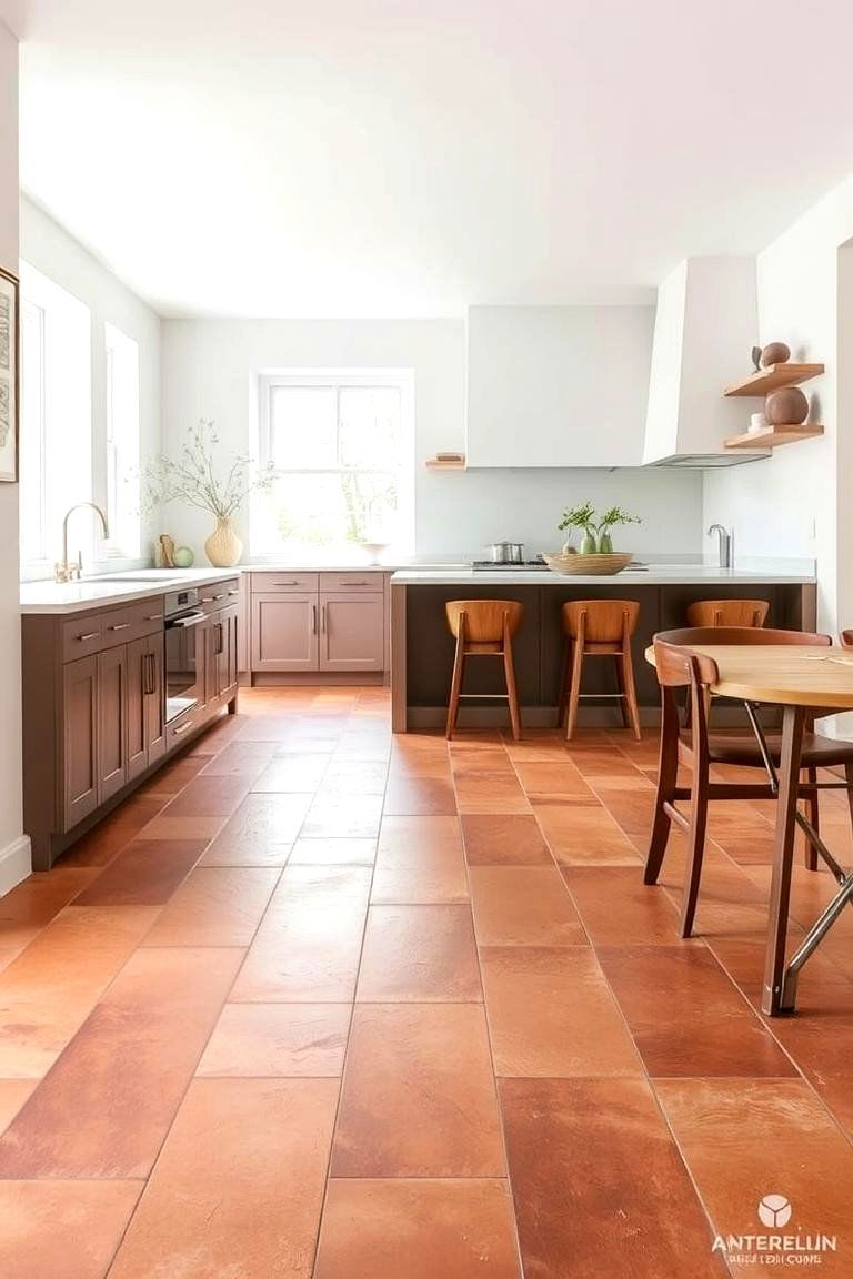 Natural Finish Terracotta Elegance - 24 Terracotta Kitchen Floor Ideas
