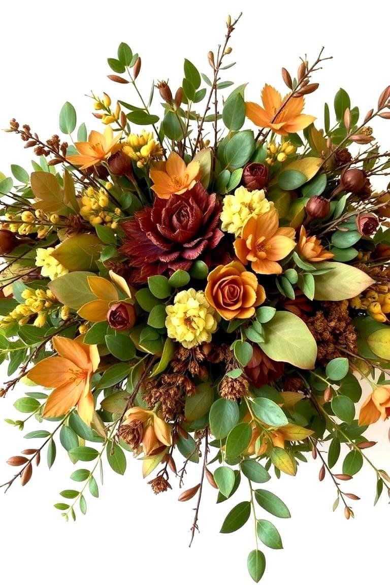 Natural Foliage Centerpiece - 24 Friendsgiving Decor Ideas