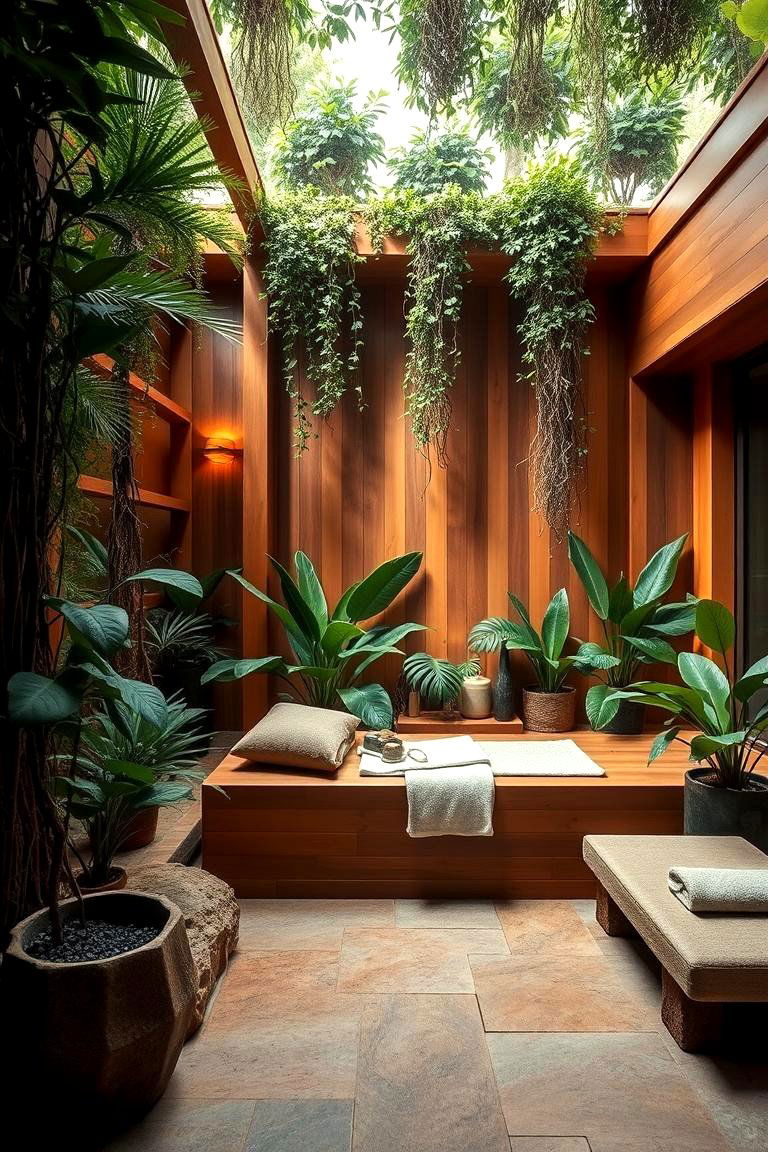 Natural Forest Inspired Oasis - 24 Spa Room Ideas