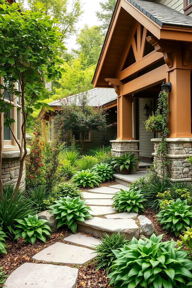 Natural Landscaping Integration - 24 Craftsman Style House Exterior Ideas