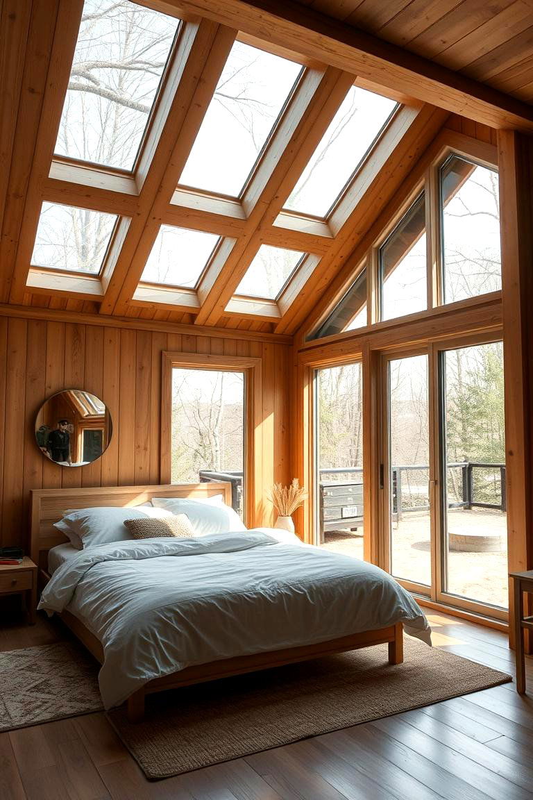 Natural Light Emphasis - 24 Cabin Bedroom Ideas