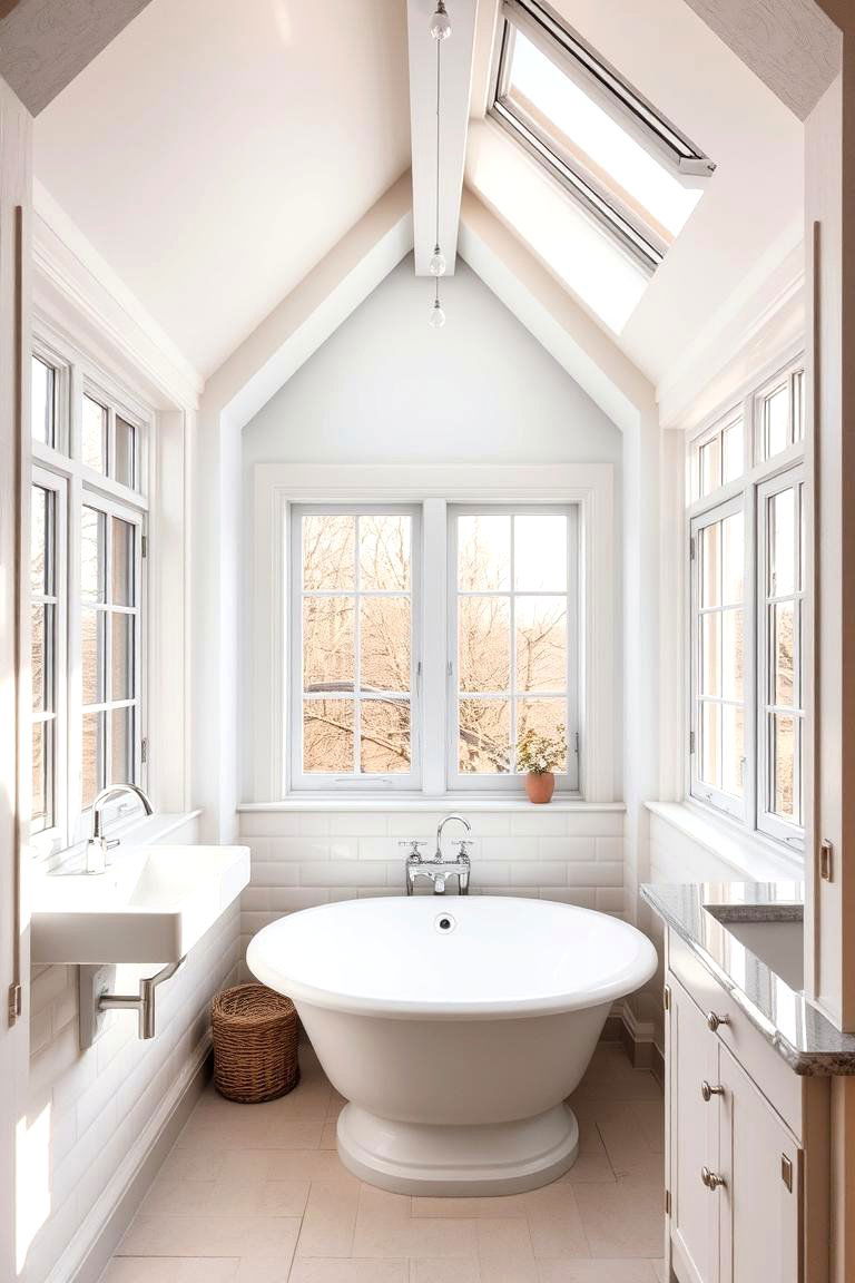 Natural Light Emphasis - 24 Cottage Bathroom Ideas