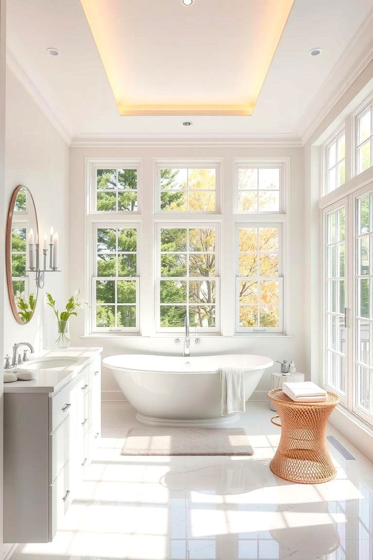 Natural Light Emphasis - 24 Ensuite Bathroom Ideas