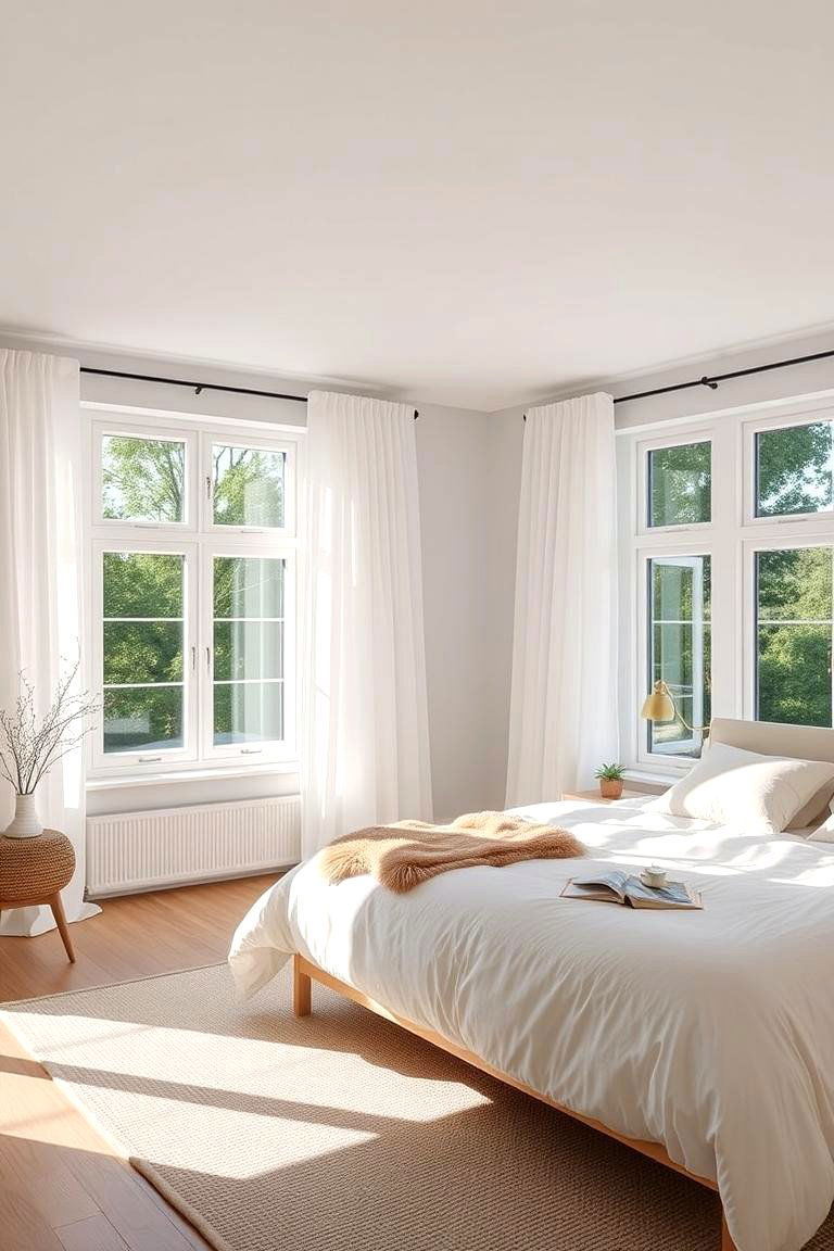 Natural Light Focus - 24 Scandinavian Bedroom Ideas