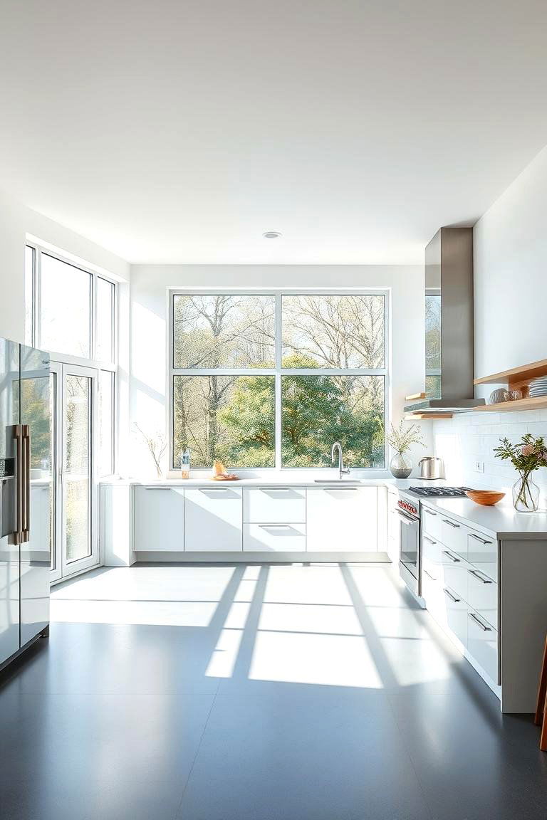 Natural Light Infused Space - 24 Kitchens With Grey Floors