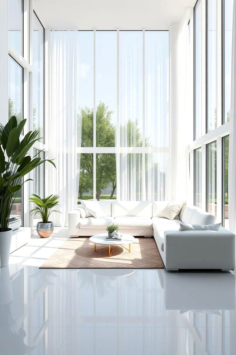 Natural Light Infusion - 24 White Couch Living Room Ideas