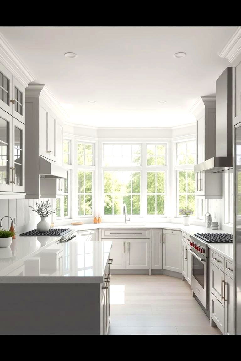Natural Light Maximization - 24 Grey and White Kitchen Ideas