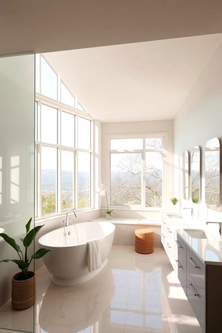 Natural Light Maximization - 24 Natural Bathroom Ideas